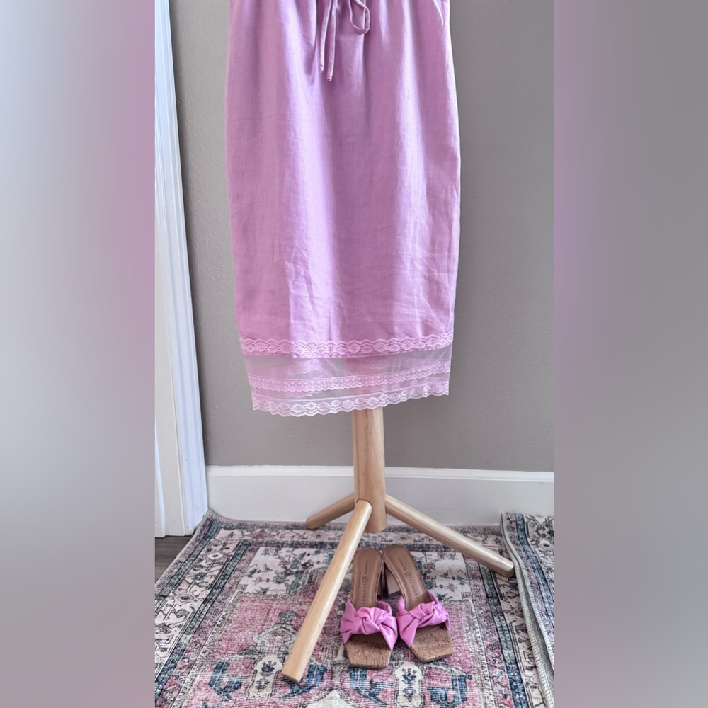 Reformation Neena Linen Dress in Baby girl, size 2, never washed. - Picture 6 of 7